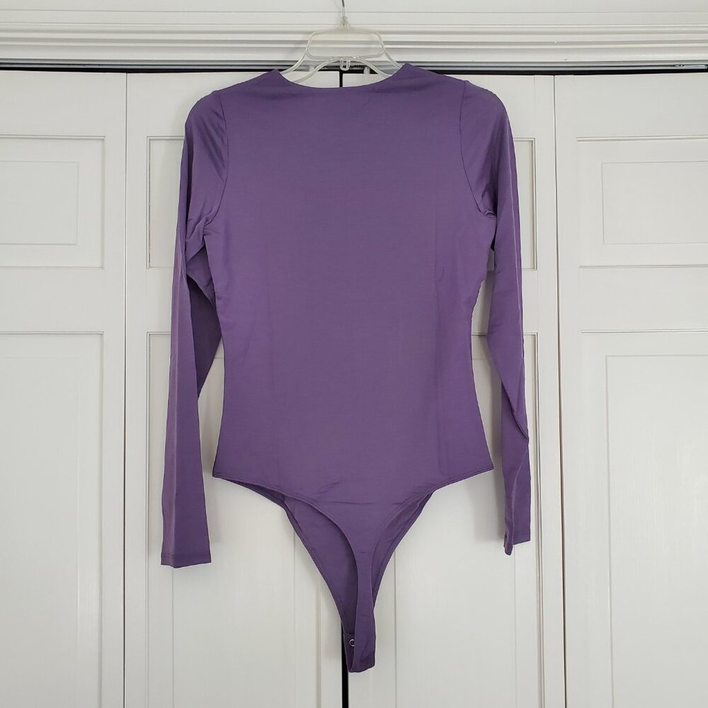 Woolx Sophia Bodysuit Merino Wool Blend Purple Small - Picture 2 of 10